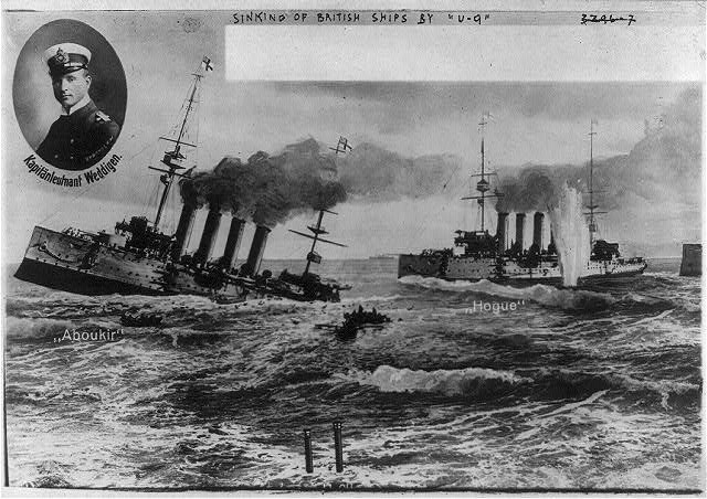 Sinking of British ships, Hogue and Aboukir